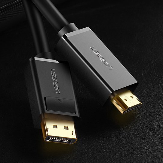 Kabelis Ugreen HDMI - DisplayPort 4K 30 Hz 28 AWG, 3 m (DP101 10203) cena un informācija | Kabeļi un vadi | 220.lv