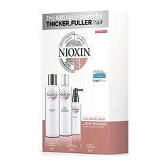 Komplekts plāniem, krāsotiem matiem Nioxin System 3: šampūns 150 ml + kondicionieris 150 + serums 50 ml цена и информация | Шампуни | 220.lv