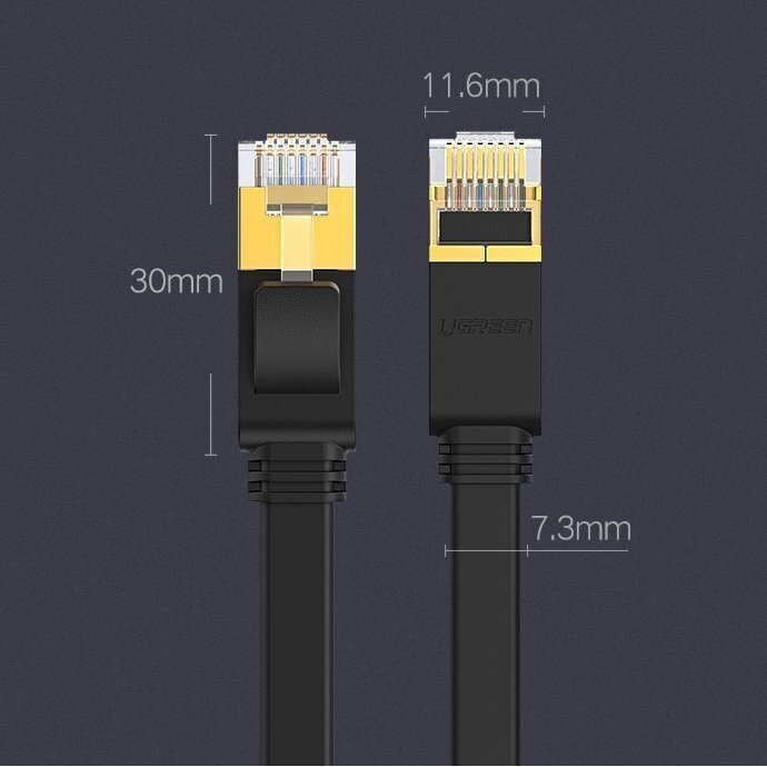 Kabelis Ugreen RJ45 Cat 7 STP LAN 10 Gbps, 10 m (NW106 11265) cena un informācija | Kabeļi un vadi | 220.lv