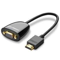 Переходник Ugreen HDMI (штекер) на VGA (гнездо) FHD (MM105 40253) цена и информация | Адаптеры и USB разветвители | 220.lv