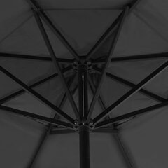 vidaXL dārza saulessargs ar alumīnija kātu, 500 cm, antracītpelēks cena un informācija | Saulessargi, markīzes un statīvi | 220.lv