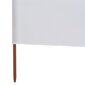 vidaXL 3 paneļu vēja aizsargsiets, smilšu balts, 400x80 cm, audums cena un informācija | Saulessargi, markīzes un statīvi | 220.lv
