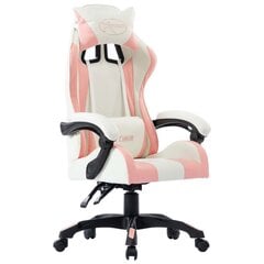 vidaXL biroja krēsls, rozā mākslīgā āda цена и информация | Офисные кресла | 220.lv