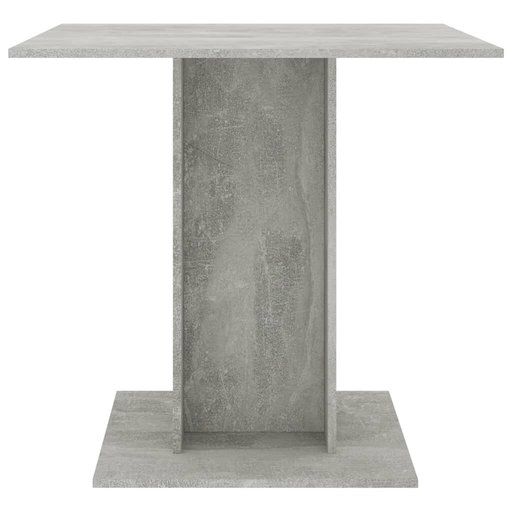 vidaXL virtuves galds, 80x80x75 cm, betona pelēks, skaidu plāksne cena un informācija | Virtuves galdi, ēdamgaldi | 220.lv