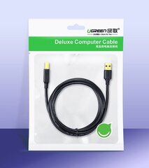 Kabelis Ugreen USB-A - USB-B, 1.5m UGR525BLK cena un informācija | Savienotājkabeļi | 220.lv