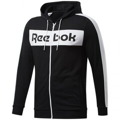 Džemperis vīriešiem Reebok Te Linear Logo Fz Hoody M FU3131, melns цена и информация | Мужские толстовки | 220.lv