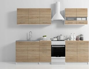 Комплект кухонных шкафов NORE Set 200, белый/дубовый цвет цена и информация | Кухонные гарнитуры | 220.lv