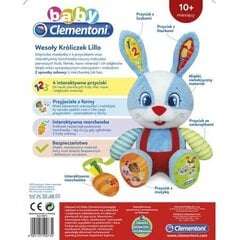 Interaktīva rotaļlieta Clementoni Bunny Lillo, poļu valodā cena un informācija | Mīkstās (plīša) rotaļlietas | 220.lv