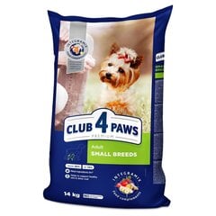 CLUB 4 PAWS Premium pilnvērtīga sausā barība suņiem Small Breeds, 14 kg цена и информация | Сухой корм для собак | 220.lv