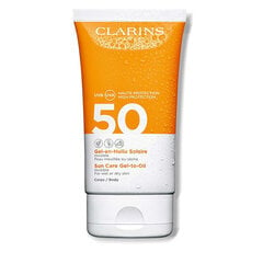 Mitrinošs, aizsargājošs gels Clarins Invisible Sun Care Gel SPF 50, 150 ml cena un informācija | Sauļošanās krēmi | 220.lv