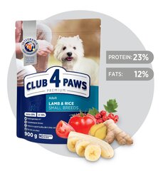 CLUB 4 PAWS Premium pilnvērtīga sausā barība Hipoallergenic small breeds, 900 g cena un informācija | Sausā barība suņiem | 220.lv