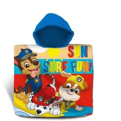 Bērnu dvielis Poncho Paw Patrol, 60x120 cm cena un informācija | Dvieļi | 220.lv