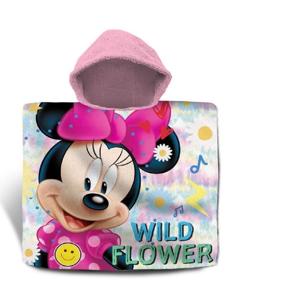 Bērnu dvielis Poncho Minnie, 60x120 cm cena un informācija | Dvieļi | 220.lv