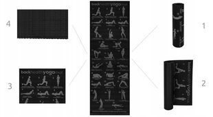 Jogas un vingrošanas paklājiņš ar treniņu plānu, 173 x 61 x 0,6 cm цена и информация | Коврики для йоги, фитнеса | 220.lv