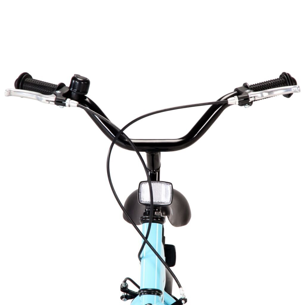 vidaXL bērnu velosipēds, 14 collas, melns ar zilu цена и информация | Velosipēdi | 220.lv