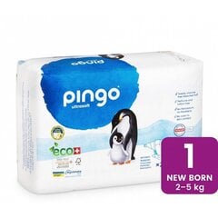 Autiņbiksītes ar mitruma indikatoru Pingo Newborn 27 gab., 2-5 kg cena un informācija | Autiņbiksītes | 220.lv