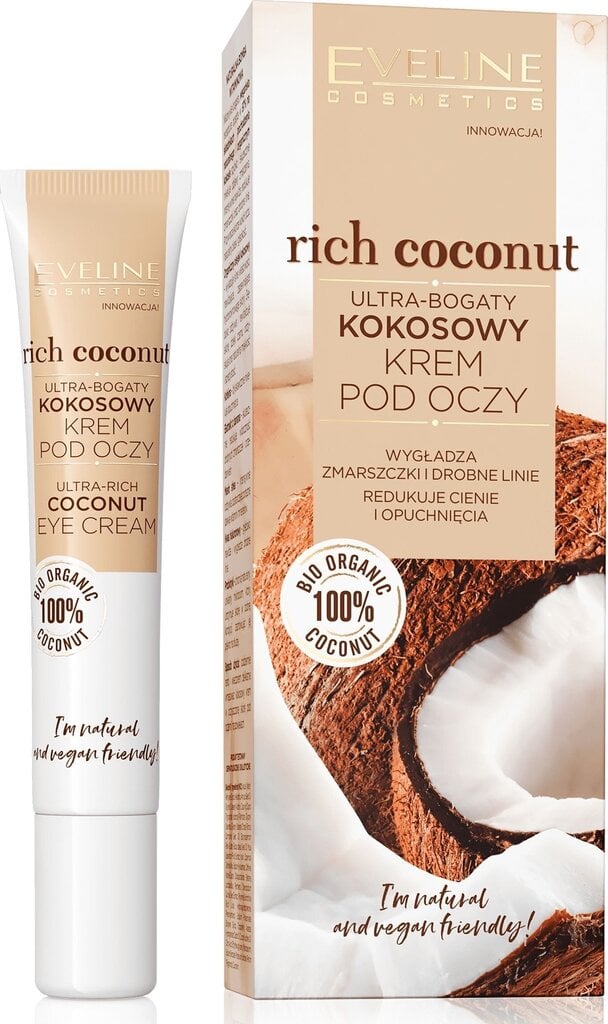 Acu krēms Eveline Rich Coconut, 20 ml цена и информация | Acu krēmi, serumi | 220.lv