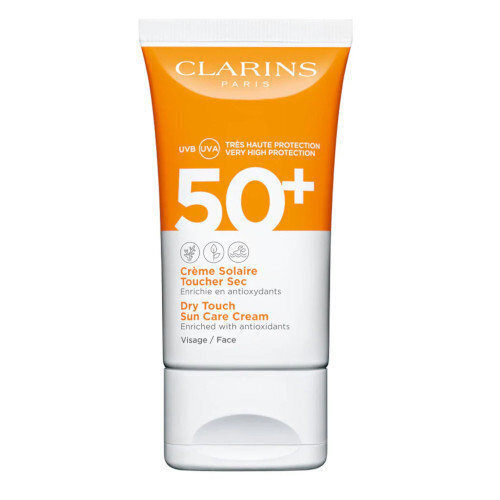 Sauļošanās krēms sejai Clarins Sun Dry Touch Care SPF50, 50 ml цена и информация | Sauļošanās krēmi | 220.lv