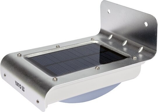 Sienas āra gaismeklis ar saules bateriju un kustības sensoru 16 SMD LED Yato (YT-81855) cena un informācija | Āra apgaismojums | 220.lv