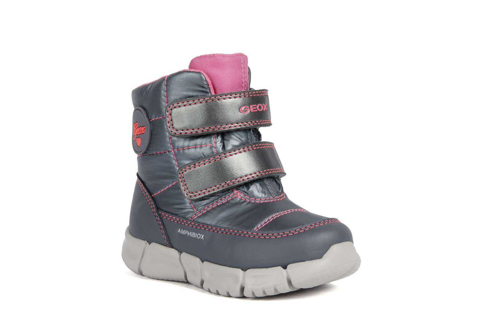 Водонепроницаемые зимние ботинки Geox Amphibiox для девочек, серые, 22 цена  | 220.lv