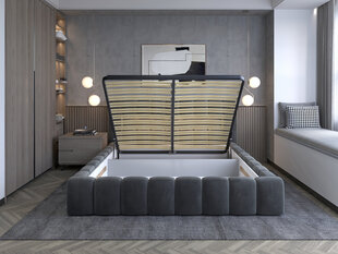 Кровать NORE Lamica 06, 140x200 см, синяя цена и информация | Кровати | 220.lv