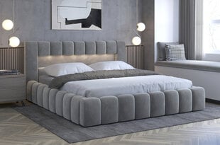 Кровать NORE Lamica 08, 140x200 см, серая цена и информация | Кровати | 220.lv