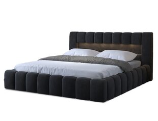 Кровать NORE Lamica 09, 160x200 см, черная цена и информация | Кровати | 220.lv