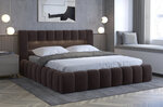 Кровать NORE Lamica 02, 140x200 см, коричневая