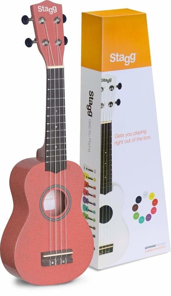 Soprāna ukulele + futrālis Stagg US-LIPS cena un informācija | Ģitāras | 220.lv