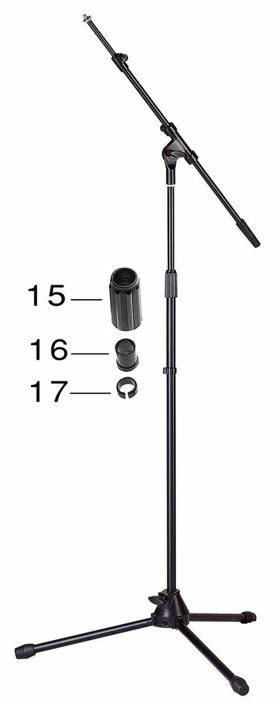 Statīvs mikrofonam Stagg MIS-2024BK cena un informācija | Mūzikas instrumentu piederumi | 220.lv