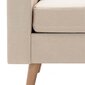 vidaXL divdaļīgs dīvānu komplekts, krēmkrāsas audums цена и информация | Dīvāni | 220.lv