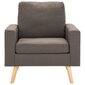 vidaXL 2-daļīgs dīvānu komplekts, pelēkbrūns audums cena un informācija | Dīvāni | 220.lv