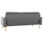 vidaXL trīsdaļīgs dīvānu komplekts, gaiši pelēks audums cena un informācija | Dīvāni | 220.lv