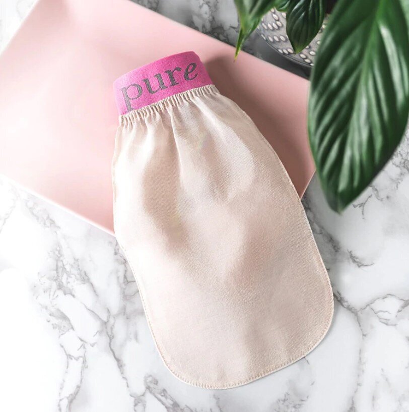 Pīlinga zīda cimds ķermenim Âme Pure So Silky Mitt | 100% tīrs zīds цена и информация | Ķermeņa skrubji | 220.lv