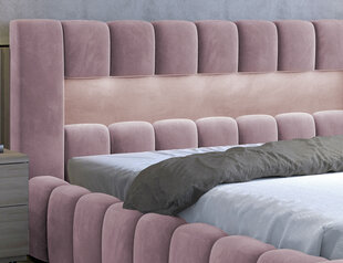 Кровать NORE Lamica 05, 140x200 см, розовая цена и информация | Кровати | 220.lv