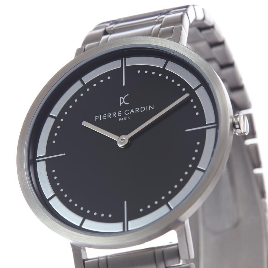 Vīriešu pulkstenis Pierre Cardin Belleville Park Black Stainless Steel Link Watch cena un informācija | Vīriešu pulksteņi | 220.lv