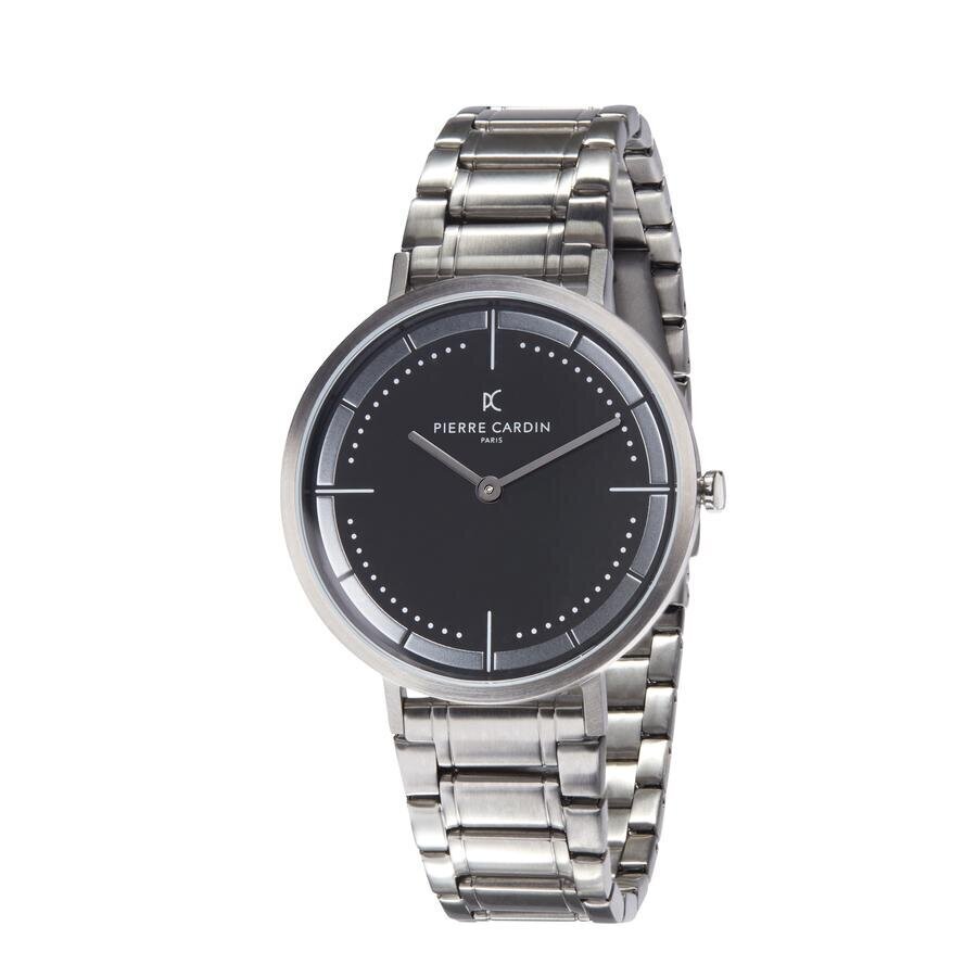 Vīriešu pulkstenis Pierre Cardin Belleville Park Black Stainless Steel Link Watch cena un informācija | Vīriešu pulksteņi | 220.lv