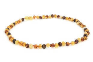 Разноцветное полированное янтарное ожерелье для женщин цена и информация | Украшения на шею | 220.lv