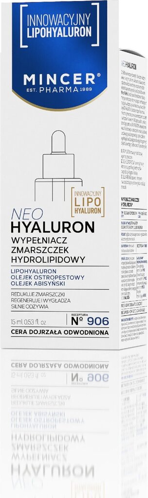 Sejas grumbu redzamību mazinošs serums Mincer Pharma Neo Hyaluron Nr. 906, 50 ml cena un informācija | Serumi sejai, eļļas | 220.lv