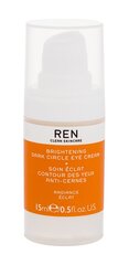 Осветляющий крем для глаз Ren Clean Skincare Brightening, 15 мл цена и информация | Сыворотки, кремы для век | 220.lv