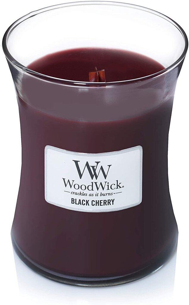 WoodWick aromātiska svece Black Cherry 85 g cena un informācija | Sveces un svečturi | 220.lv