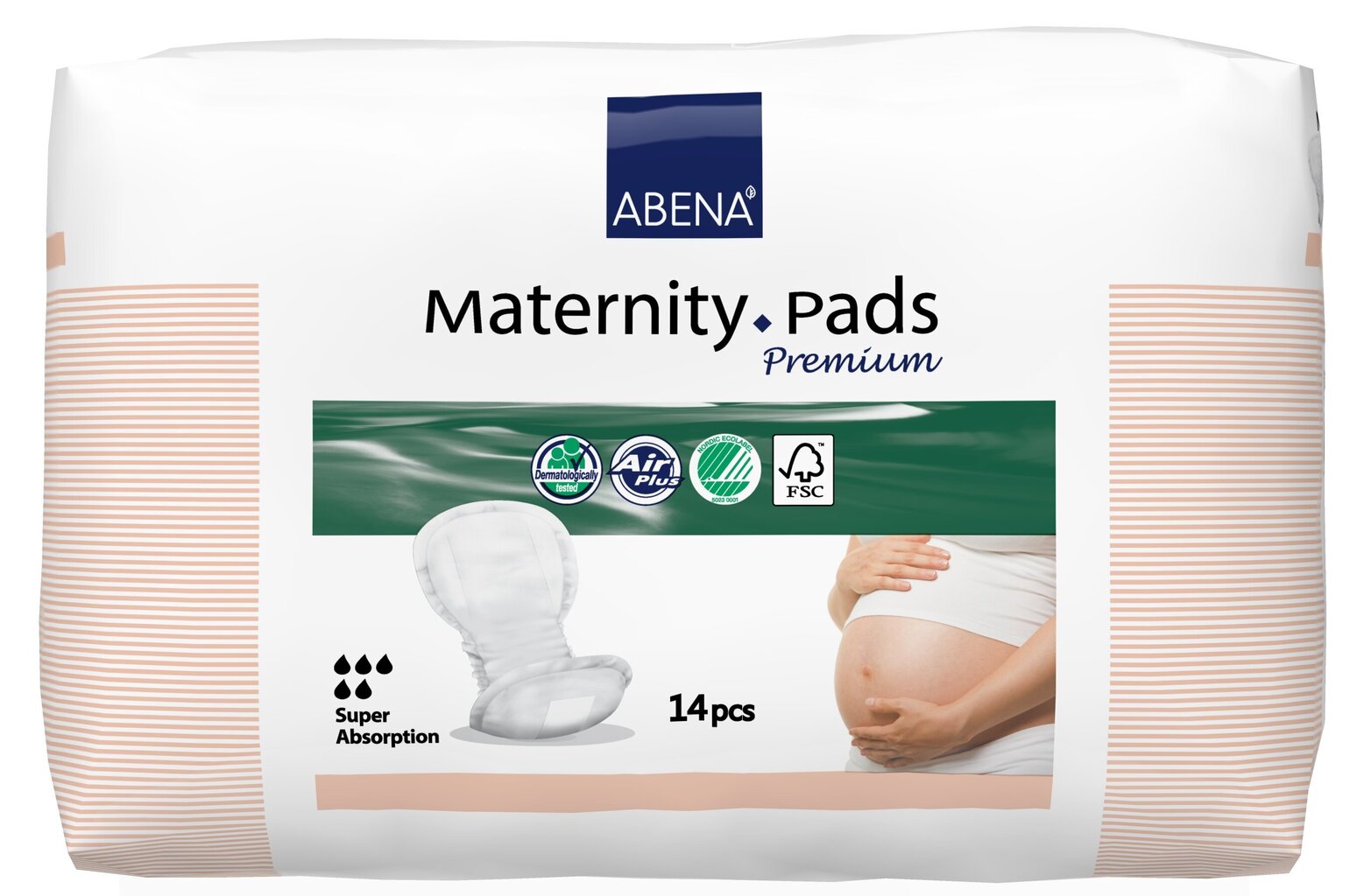 Pēcdzemdību higiēniskās paketes Abena Maternity Pads, 14 gab. цена и информация | Tamponi, higiēniskās paketes, ieliktnīši | 220.lv