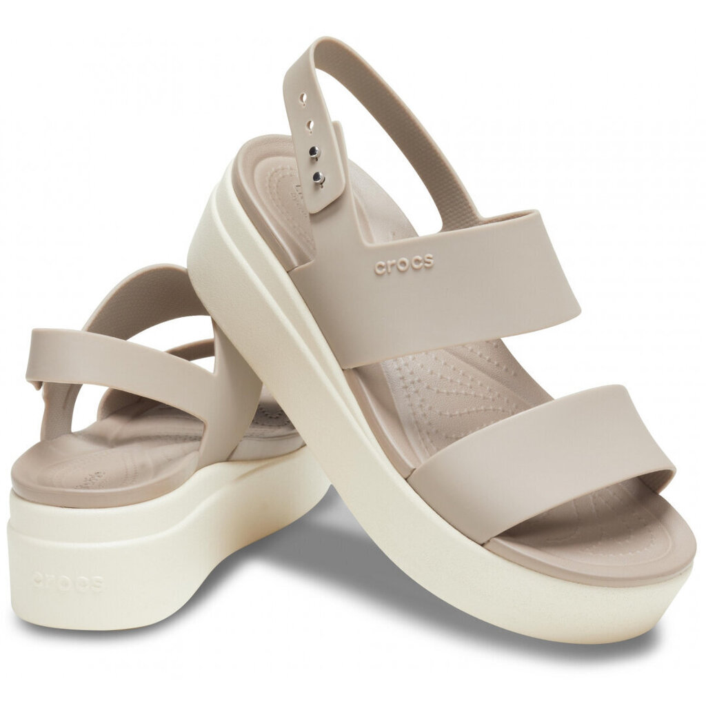 Sieviešu sandales Crocs™ Brooklyn Low Wedge Womens, pelēkas цена и информация | Sieviešu sandales | 220.lv