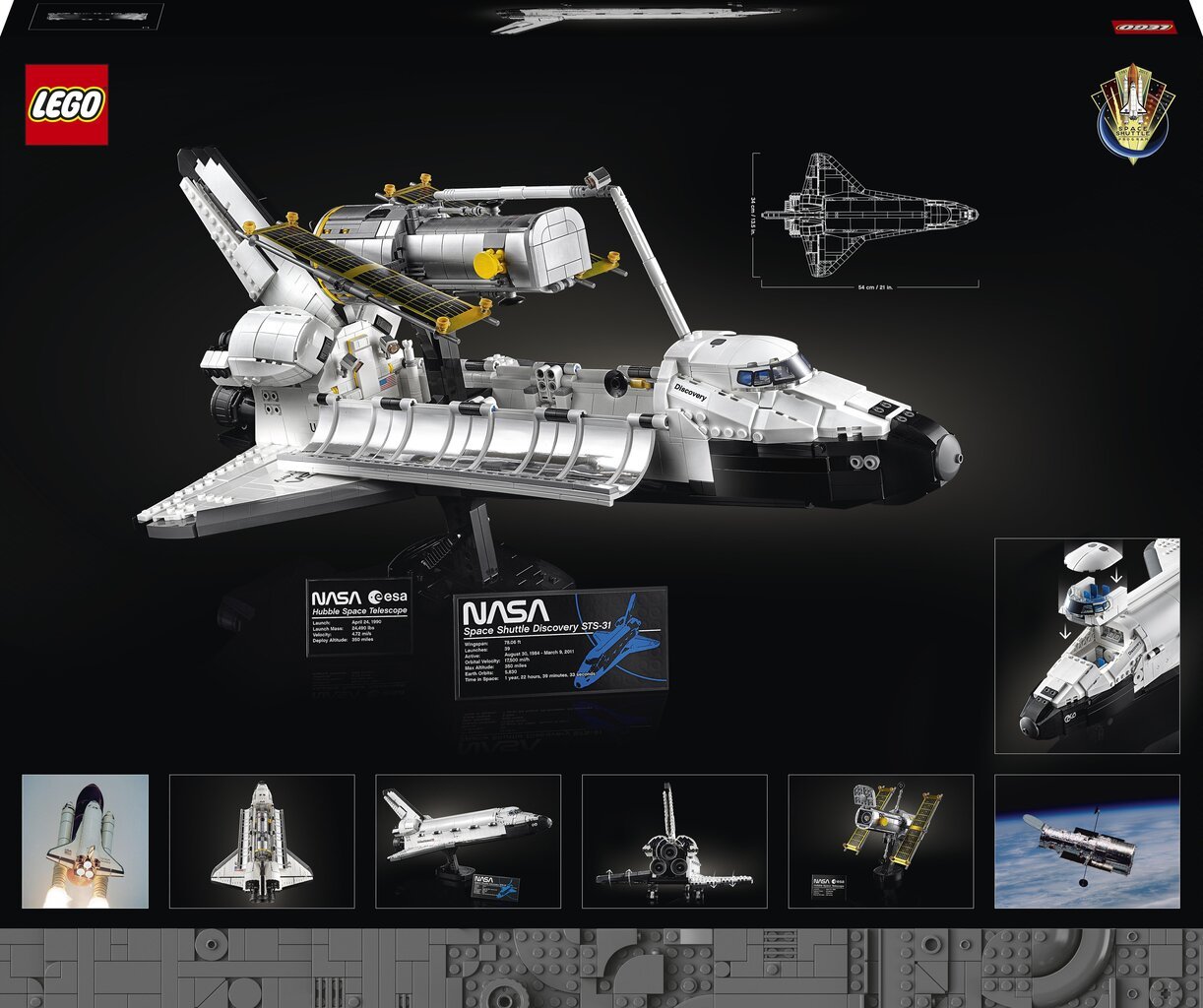 10283 LEGO® ICONS NASA atkārtoti lietojami kosmosa kuģi „Discovery“ cena un informācija | Konstruktori | 220.lv