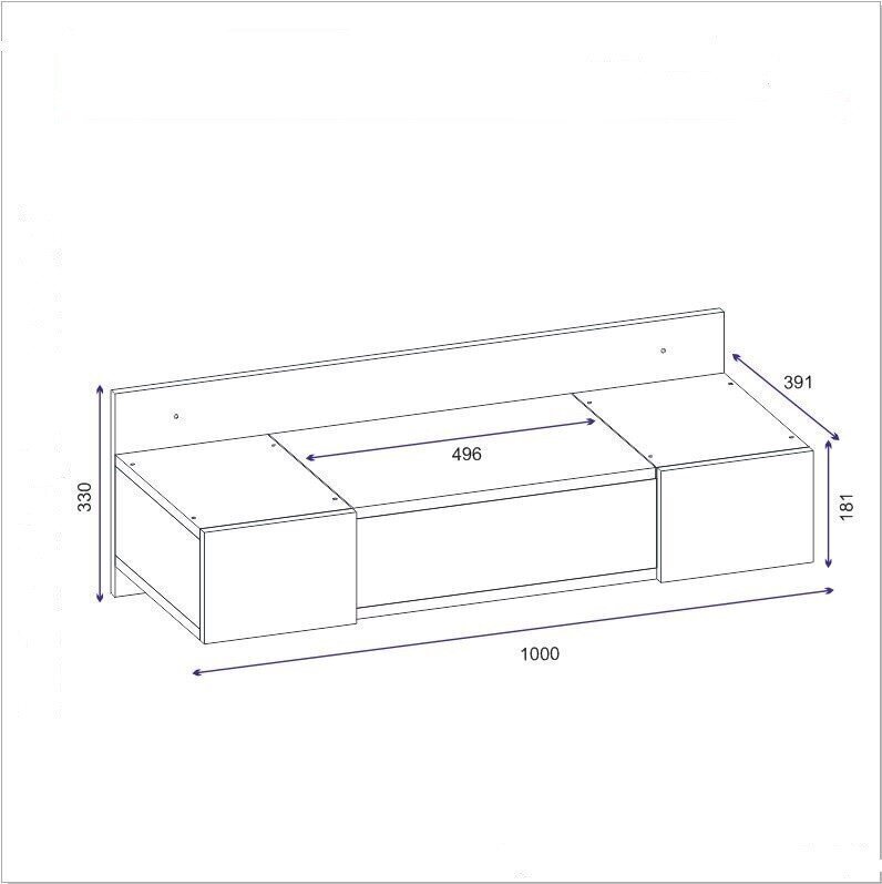 Tualetes galdiņš Kalune Design 2203, balts цена и информация | Kosmētikas galdiņi | 220.lv