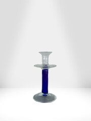 Stikla svečturis zils 30cm cena un informācija | Sveces un svečturi | 220.lv