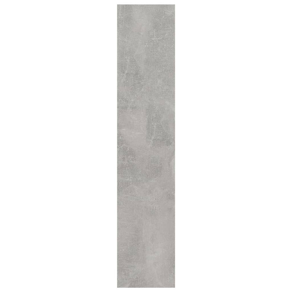 vidaXL sienas plaukts, betona pelēks, 90x16x78 cm, skaidu plāksne cena un informācija | Plaukti | 220.lv