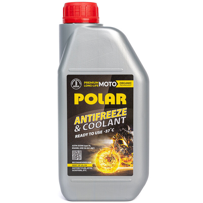 POLAR MOTO JAPAN Antifrīzs Premium Long Life LLC-37, zils 1L cena un informācija | Vējstiklu un dzesēšanas šķidrumi | 220.lv