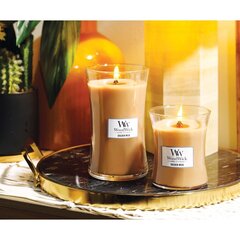 WoodWick aromātiska svece Golden Milk, 275 g cena un informācija | Sveces un svečturi | 220.lv