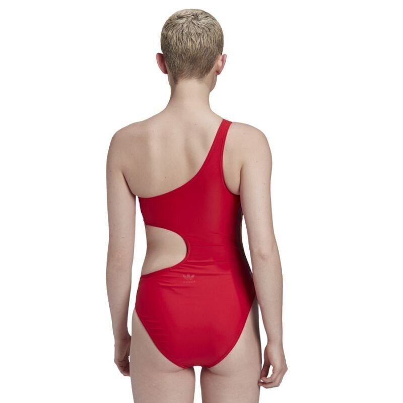 Sieviešu peldkostīms Adidas Originals Adicolor 3D Trefoil, sarkans GJ7716 cena un informācija | Peldkostīmi | 220.lv